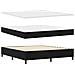 Letto Box Spring con Materasso & Panchina Nera 180x200 cm Tessuto - Foto miniatura 3