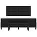 Letto Box Spring con Materasso & Panchina Nera 180x200 cm Tessuto - Foto miniatura 9