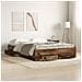 Letto con Cassetti Legno antico Legno ingegnerizzato 140 x 200 cm - Foto miniatura 2