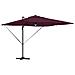 Ombrellone a sbalzo Roma con LED Borgogna 286x285x270 cm Alluminio - Foto miniatura 1