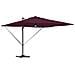 Ombrellone a sbalzo Roma con LED Borgogna 286x285x270 cm Alluminio - Foto miniatura 3