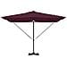 Ombrellone a sbalzo Roma con LED Borgogna 286x285x270 cm Alluminio - Foto miniatura 5
