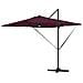 Ombrellone a sbalzo Roma con LED Borgogna 286x285x270 cm Alluminio - Foto miniatura 6