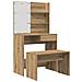 Set Toeletta con LED Rovere Artigianale in Legno Multistrato - Foto miniatura 1