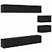 Set mobile TV 8 pz Rovere Nero Legno ingegnerizzato - Foto miniatura 1