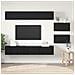 Set mobile TV 8 pz Rovere Nero Legno ingegnerizzato - Foto miniatura 2