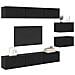 Set mobile TV 8 pz Rovere Nero Legno ingegnerizzato - Foto miniatura 3