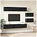 Set mobile TV 8 pz Rovere Nero Legno ingegnerizzato - Foto miniatura 4