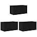 Set mobile TV 8 pz Rovere Nero Legno ingegnerizzato - Foto miniatura 5
