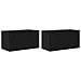 Set mobile TV 8 pz Rovere Nero Legno ingegnerizzato - Foto miniatura 6