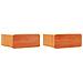 Comodino con cassetto 2 pcs Cera marrone 39 x 34 x 16.5 cm - Foto miniatura 1