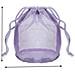 Borsa Da Toilette Portatile In Rete Viola - Organizer Da Viaggio Traspirante - Foto miniatura 1