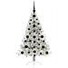 Albero di Natale artificiale con luci integrate Argento 120 cm - Foto miniatura 3