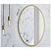SPECCHIO 60CM CON CORNICE ORO Rotondo in Metallo Design Scandinavo - Foto miniatura 5