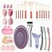 Set Di Pennelli Trucco Festivi E Spugne Di Bellezza Diverse - Kit Completo Di Strumenti Per Il Trucco - Foto miniatura 1