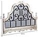 Specchio Da Parete In Legno E Metallo Invecchiato Bianco 128,5x6,5x89h - Foto miniatura 3