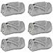 Coperte da Pile 6 pcs Grigio 130 x 150 cm Panno - Foto miniatura 1