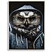 Dipinto Su Tela Edvy Gufo Hipster Con Cornice, 53x73 Cm - Foto miniatura 1