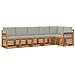 Set divani con cuscino 6 pcs Grigio Naturale e Chiaro - Foto miniatura 1