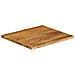 Piano Tavolo Bordi Vivi 80x80x3,8 cm in Legno Massello di Mango - Foto miniatura 2