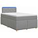 Letto box spring con materasso Grigio Chiaro 120 x 200 cm - Foto miniatura 1