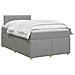 Letto box spring con materasso Grigio Chiaro 120 x 200 cm - Foto miniatura 3