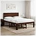 Letto matrimoniale con testiera ROSTOCK Marrone Scuro - Foto miniatura 7