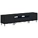 Mobile TV LED a 5 pezzi Nero Legno ingegnerizzato - Foto miniatura 1