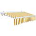 Tenda Da Sole Cassonata Per Balconi Con Bracci Bianco / Giallo 300x250 Cm - Foto miniatura 1
