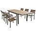 Viduus - Set Tavolo In Alluminio E Polywood Cm 160/240 X 95 X 75 H Con 6 Poltrone Viduus - Foto miniatura 1