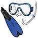 Sub 0890059160501a / 396: Sub 0890059160501a / 396: E 'tubo Di Immersione Delle Pinna Del Kit Spinta Colore Della Miscela Blu Taglia 46/47 - Foto miniatura 1