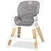 Mona Seggiolone Pappa 4in1 Sgabello Sedia Turistica Regolabile Doppio Vassoio Feltrini Antiscivolo Fino 75kg Grigio - Foto miniatura 3