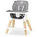 Mona Seggiolone Pappa 4in1 Sgabello Sedia Turistica Regolabile Doppio Vassoio Feltrini Antiscivolo Fino 75kg Grigio - Foto miniatura 6