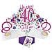 Second Nature Femminile 40th Birthday Pop Up Card Con Fiori - Foto miniatura 1