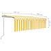 Tenda Retrattile Automatica con Parasole 5x3m Gialla Bianca - Foto miniatura 6