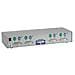 KVM-DVI-Switch 1 User - 4 PCs, PS / 2, PS / 2, Argento, Cablato, 269 x 104 x 45 mm, 4 x 2 x 6pol. MiniDIN 4 x DVI - Foto miniatura 1