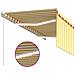 Tenda Sole Retrattile Manuale Parasole LED 3x2,5m Gialla Bianca - Foto miniatura 4