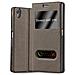 Custodia Compatibile Con Sony Xperia Z5 Premium In Bruno Pietra - Coperchio Protettivo Con Chiusura Magnetica, Funzione Stand E 2 Finestre Di Visualizzazione - Foto miniatura 1