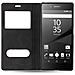 Custodia Compatibile Con Sony Xperia Z5 Premium In Bruno Pietra - Coperchio Protettivo Con Chiusura Magnetica, Funzione Stand E 2 Finestre Di Visualizzazione - Foto miniatura 6