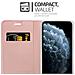 Custodia Compatibile Con Apple Iphone 11 Pro Max In Classy Oro Rosa - Coperchio Protettiva Con Chiusura Magnetica, Funzione Stand E Tasca Per Le Carte - Foto miniatura 5