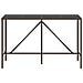 Tavolo Bar Con Piano In Vetro Marrone 180x70x110 Cm Polyrattan - Foto miniatura 3