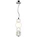 Sospensione Contemporanea Collar Metallo Cromo E Paralume Vetro Trasparente 17w - Foto miniatura 1