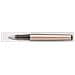 Penna Stilografica Fusto Champagne Astuccio In Metallo Inchiostro Blu - Foto miniatura 1
