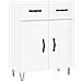 Credenza 69,5x34x90 Cm In Legno Multistrato Bianco Lucido - Foto miniatura 2