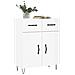 Credenza 69,5x34x90 Cm In Legno Multistrato Bianco Lucido - Foto miniatura 3