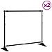 Supporti Per Fondali 2 Pz Neri 254x243 Cm In Acciaio - Foto miniatura 1
