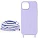 Cover Semirigida Per Iphone 15 Cordino Nylon Intrecciato Serie Corda Lilla - Foto miniatura 3