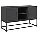 Mobile Tv Nero 100,5x39x60,5 Cm In Acciaio - Foto miniatura 2