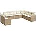 Set Divano Da Giardino 10 Pz Con Cuscini Beige In Polyrattan - Foto miniatura 2