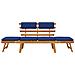 Lusso Casadino -  Panca Da Giardino Cuscini 2-in-1 190 Cm Legno Massello D'acacia - Foto miniatura 3